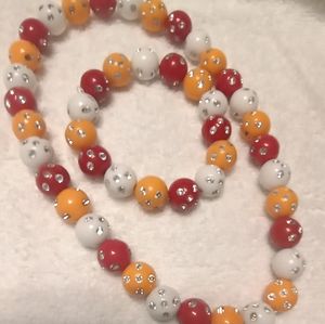 Ball necklace and bracelet set